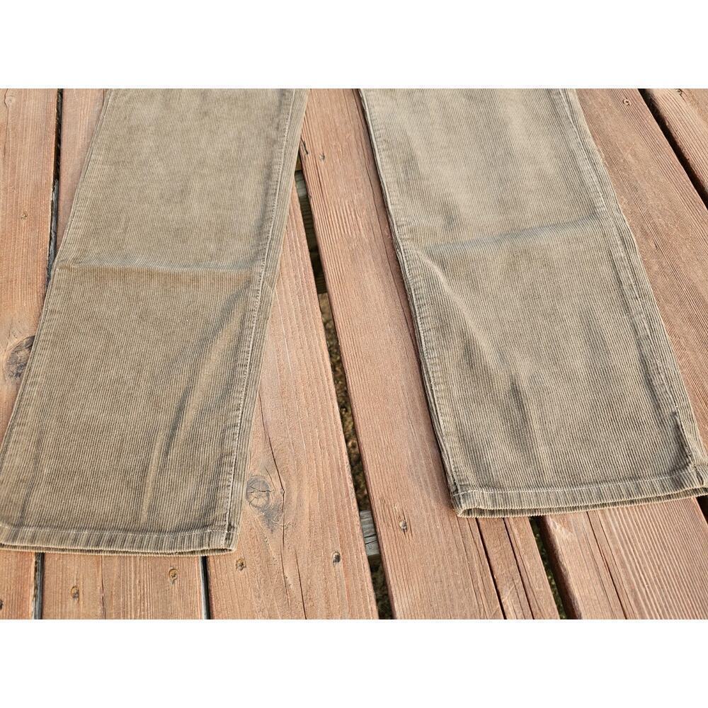 Calvin Klein Corduroy Jean’s Men’s 34 Brown Straight Leg Flat Front Pants - Picture 2 of 11
